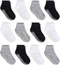 Zaples Baby Non Slip Grip Ankle Socks with Non Skid Soles for Infants Toddlers Kids Boys Girls