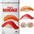 BioSwiss Bandages, Sushi Shaped Self Adhesive Bandage, Latex Free Sterile Wound Care, Fun First Aid Kit Supplies for Kids, 50 Count