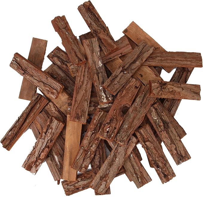 BYHER 4" Craft Sticks, 45Pcs Wooden Sticks for Crafts, Natural Wood Log Twigs for DIY Photo Props, School Projects, Card Making (Rustic)