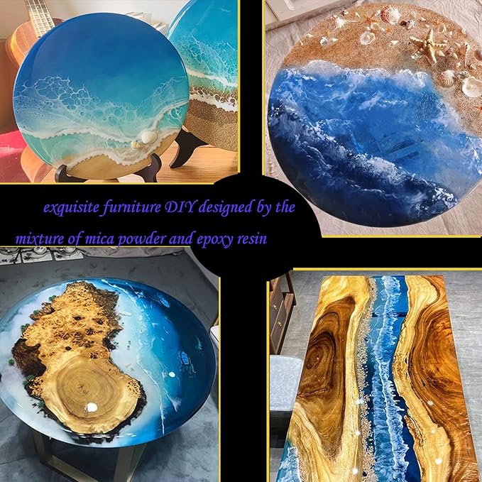 Blue Mica Powder for Epoxy Resin 3.5 oz /100g Powdered Pigment for Soap Colorant Bath Bomb Dye, Cosmetic Grade for Lip Gloss, Acrylic Nails Polish, Craft Projects