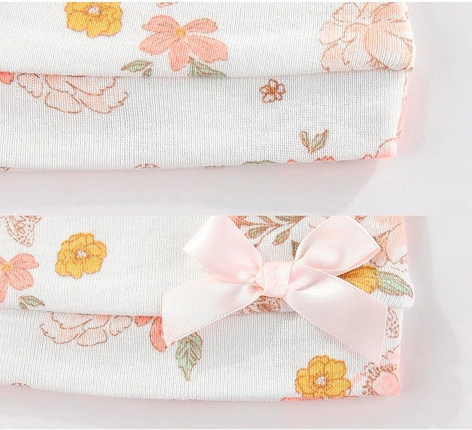 Newborn Baby Boy Girl Caps Mittens Socks Set Cotton Baby Essentials Accessories (Hats+Gloves+Socks)