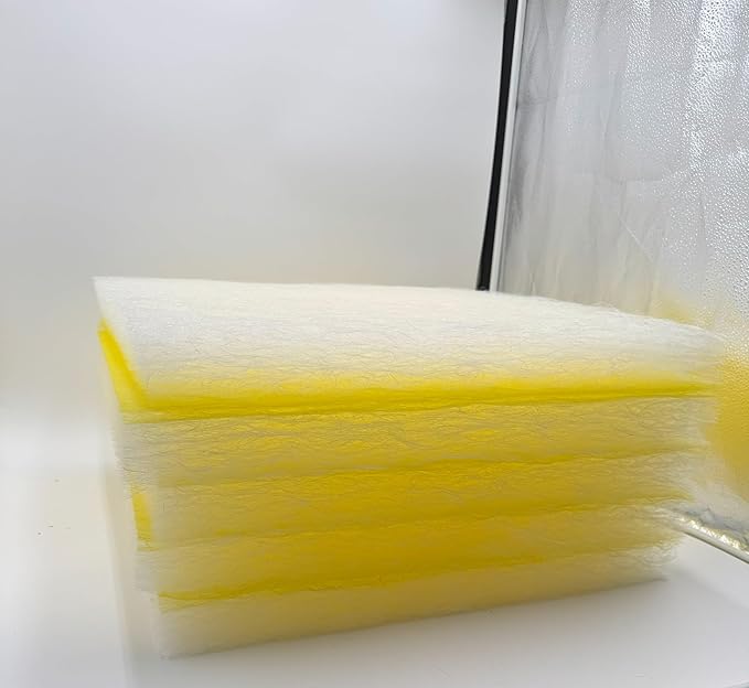 Paint Booth Exhaust Fiberglass Filter Pad (US Manufacturer), Heavy-Duty Paint Arrestor for Spray Booth (300/case, 24" x 24")