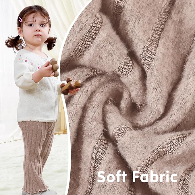 Neutocd Baby Girl Flare Pants Toddler Bell Bottoms Leggings Infant Stretchy Soft Trousers Solid Elastic Waist Pants