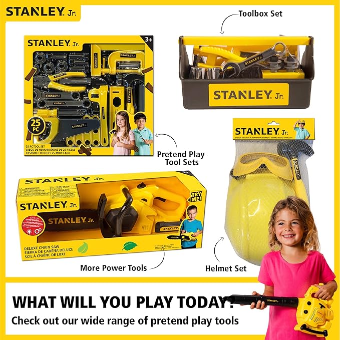 Red Toolbox Stanley Jr. Battery-Operated Blower: Safe and Fun Outdoor Adventure for Kids Ages 3 and Up