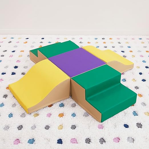 ECR4Kids SoftZone Junior Mix n' Match Step, Beginner Playset, Green, 2-Pack