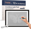 iVyne Rechargeable A4 Light Pad for Tracing & Weeding - LED Light Board for Weeding Vinyl - for Cricut Vinyl Weeding Tools - Ultra-Thin & Portable - Perfect for Artists & Crafters - Black