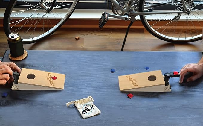 Buffalo Games - Tabletop Mini Cornhole - Dexterity Skill Game - Toss Across - Competative Two Player - On The Go Game - Ages 8 and Up