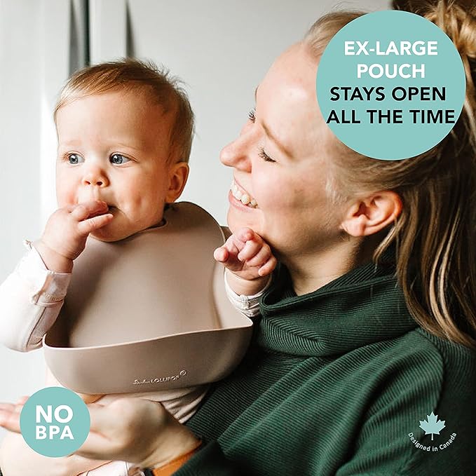 Loulou Lollipop Soft, Waterproof Silicone Feeding Bib