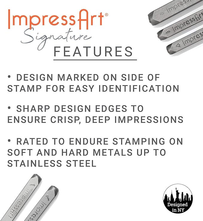 ImpressArt - Flourish G Signature Metal Design Stamp, 3mm