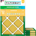 Filterbuy 18x25x1 Air Filter MERV 11 (MPR 1200) Allergen Defense Replacement (4-Pack), Electrostatic Pleated HVAC AC Furnace Filters, Made in USA (Actual Size: 17.50 x 24.50 x 0.75)