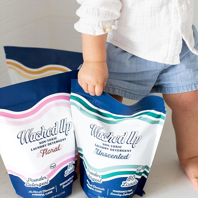 Floral Laundry Detergent Powder | Only 100% Pure Essential Oils | Safe for Sensitive Groups | Powerful Clean | Plant & Mineral-Based | Made in USA