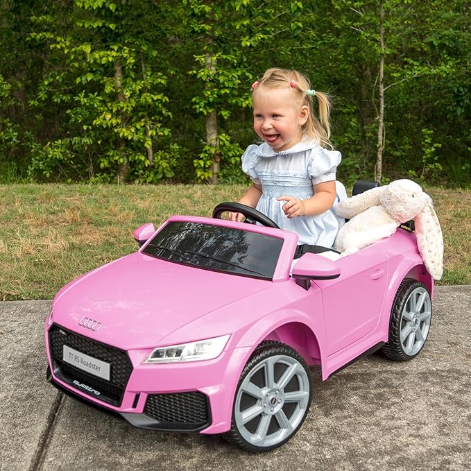 Kids Electric Car, Licensed Audi 6V Kids Ride on Toy Car for Toddlers with Remote - Pink