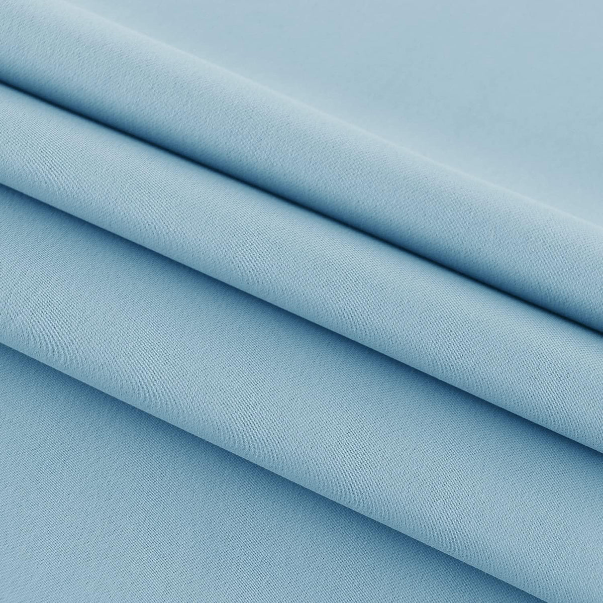 DWCN French Door Curtains – Rod Pocket Thermal Blackout Curtain for Doors with Glass Window, Kitchen and Patio Doors for Privacy, 25 X 72 Inches Long, 1 Curtain Panel with Tieback, Light Blue