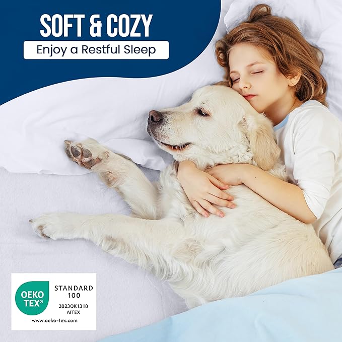 Utopia Bedding Waterproof Mattress Protector Queen Size (Pack of 14), Premium Terry Mattress Cover 200 GSM, Breathable, Fitted Style with Stretchable Pockets (White)