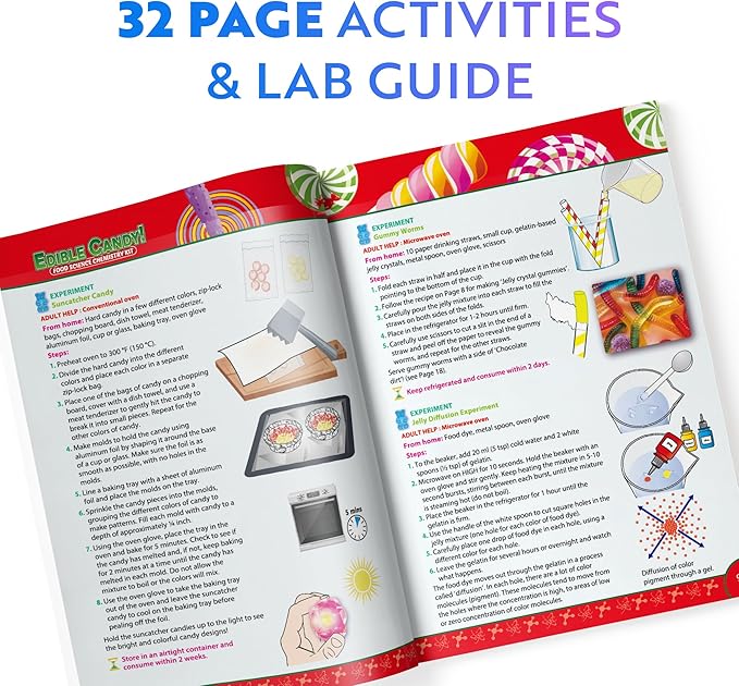 Playz Edible Candy Making Science Kit for Kids Ages 8-12 Years Old - Food Science Chemistry Kid Science Kit with 40 Experiments to Make Your Own Chocolates, Educational Science Kits for Boy & Girls