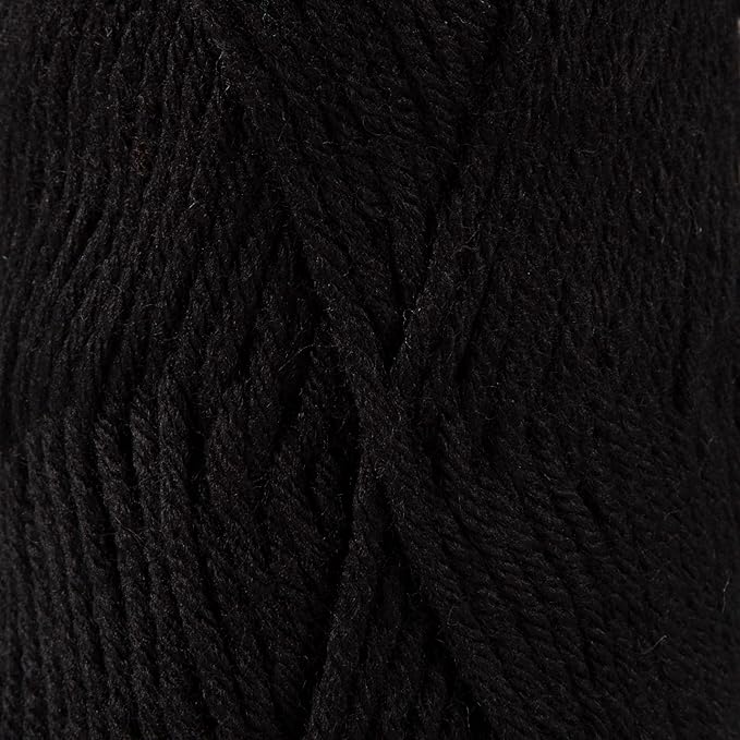 3 Skeins of Sensy Roving Yarn, 3.5 oz, 132 Yards, Gauge 5 Bulky (Black)