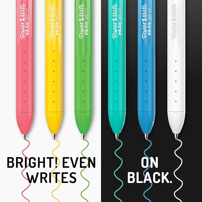 Paper Mate InkJoy Gel Pens Ultimate Pack, Retractable Pens, Featuring Classic, Bright!, and Metallic Pens, Assorted, 30 Count