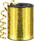 600 Yards Gold Curling Ribbon 1/5 Inch Shiny Metallic Gold Ribbon Thin Balloon String for Gift Wrapping, Art Crafts, Wedding Party, Florists, Christmas