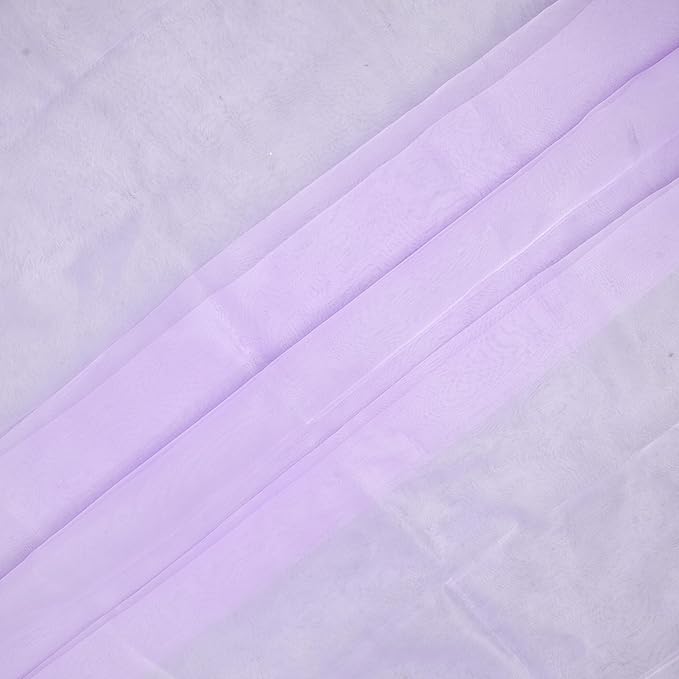 Organza Fabric 10 Yard Bridal Solid Sheer Bolt for Home Décor, Table Décor, Bridal, Fashion, Crafts, Decorations Silky Shiny Organza 44" - (10 Yard, Lavender)