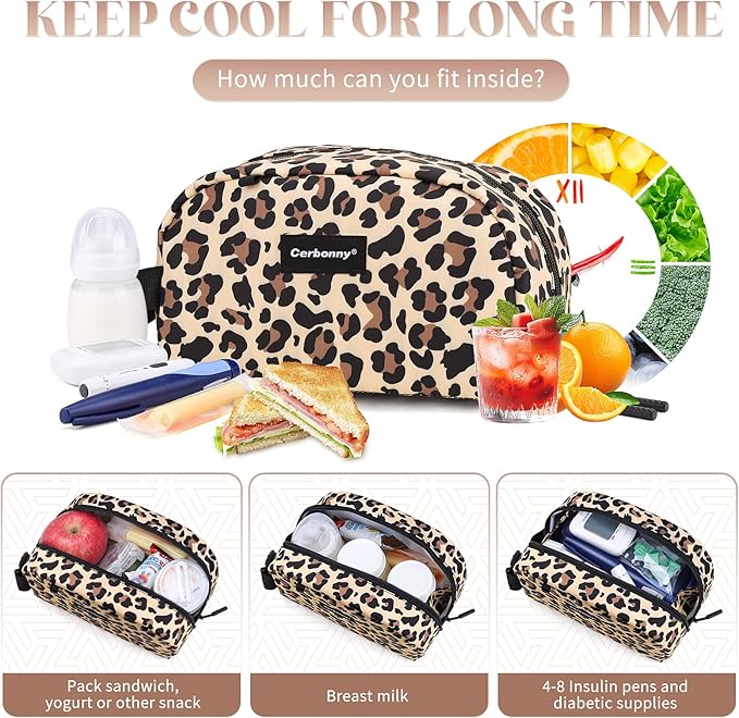 Small Cooler Bag Freezable Lunch Bag for Work School Travel,Leak-proof Small Lunch Bag,Small Insulated Bag For Kids/Adults,Freezer Lunch Bags,Freezable Snack Bag,Mini Lunch Bag 9.8x5.5x4 inch