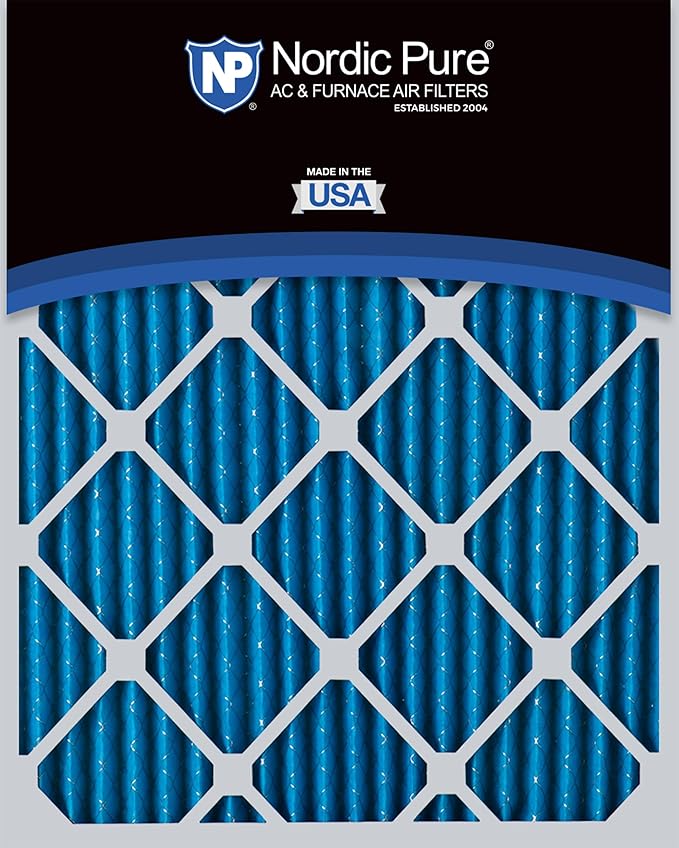 Nordic Pure 18x18x1 (Actual Size: 17 3/4 x 17 3/4 x 3/4) Pleated MERV 7 Air Filters 2 Pack