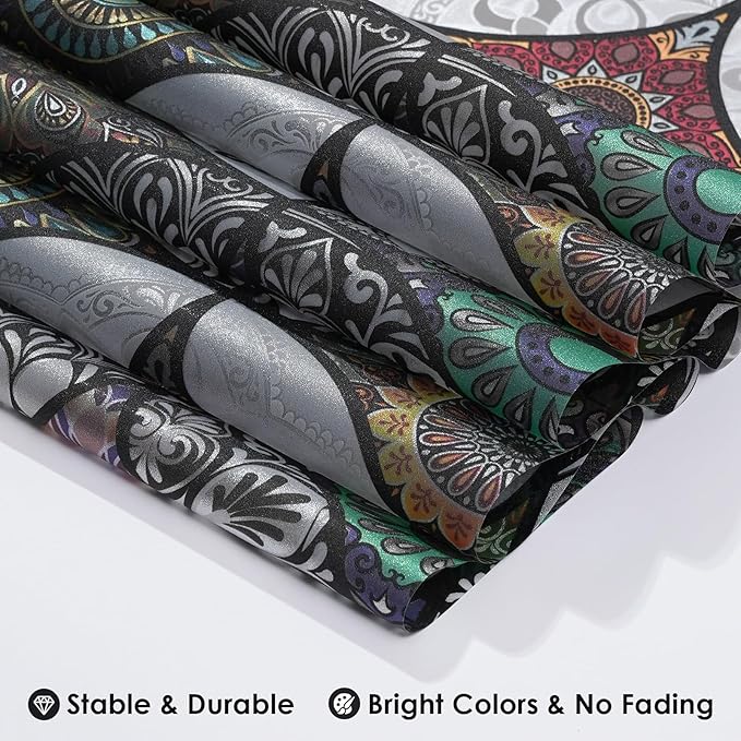 DKTIE Boho Chic Window Privacy Film with Installation Tools - Soften Light, Reduce UV Rays, Decorative Stained Glass Window Tinting Film for Home, Window Clings, 17.7 x 118.1 Inch