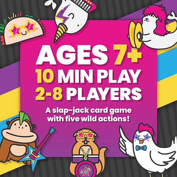 Wild, Wild Taco – by Taco Cat Goat Cheese Pizza - Hilarious, Fast-Paced Slap-Jack Card Game for Kids, Teens, and Adults. Family Friendly Party Game. Great Gift for Kids Ages 7+, 2-8 Players, 10 min