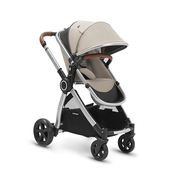 Mompush Ultimate 2 Baby Stroller for Infant and Toddler with Newborn Mode and Reversible Seat, All-Terrain Stroller with All-Wheel Suspension, Includes Car Seat Adapter and Large Storage Basket