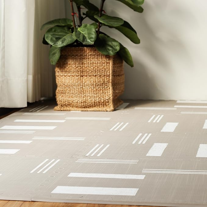 Baby Play Mats for Floor - Nira (6x6ft) - Premium EVA Foam Play Mat for Babies & Toddlers - Perfect for Tummy Time, Crawling, Playroom - Stylish & Comfortable Kids Play Mat