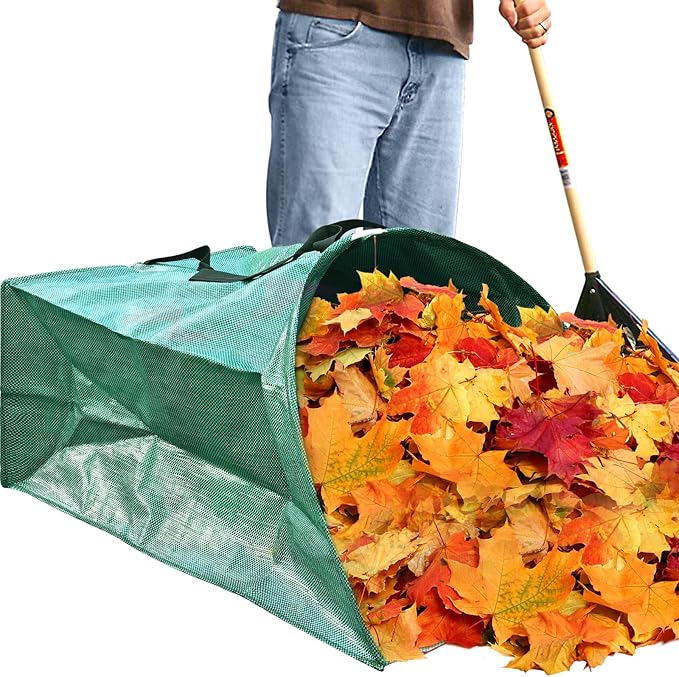 53 Gallon Leaf Collector，Large Yard Dustpan，Portable Pop Up Leaf Bags, Foldable Leaf Pick Up Tools，Reusable Yard Garden Bags for Leaves Lawn Trash（200L）