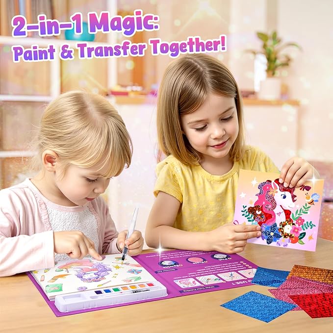 JoyCat Paint with Water Coloring Books, Art & Craft Activity, Princess No Mess Art for Kids Ages 4-8, Craft Kits & Supplies, DIY Creative Activity, Presents for Girls & Boys