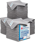 12" x 12" MW Pro Multi-Surface Microfiber Cleaning Cloths | Gray - 48 Pack | Premium Microfiber Towels for Cleaning Glass, Kitchens, Bathrooms, Automotive, Supplies & Products