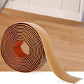 16.4Ft Floor Transition Strip Self Adhesive Vinyl Cover Floor Strip Flat Divider Transition Strip Wood Grain Design for Laminate Floor Gaps and Doorway Transitions (16.4Ft x 2 Inch, Light Brown)