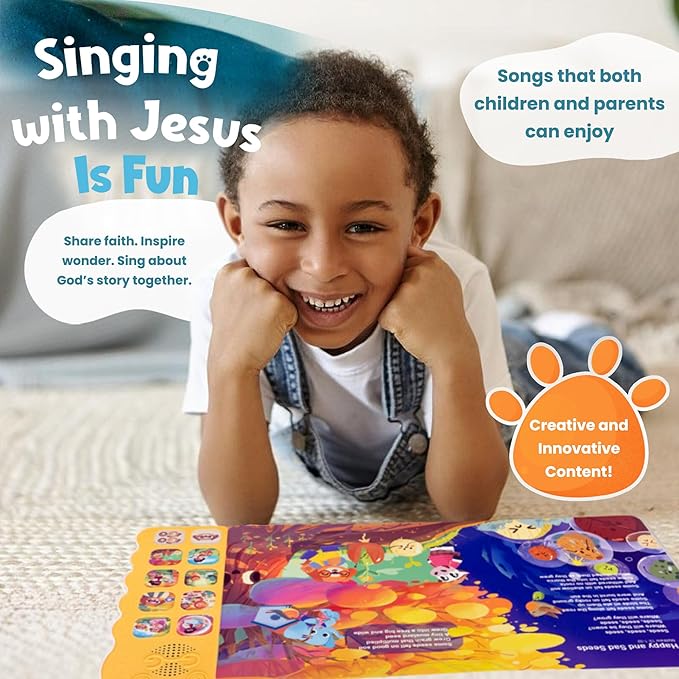 GO GO Bible Songs of Wisdom: Bible Songs Book for Toddlers, 8 Songs, Talking Books for Toddlers 2-4 Years, Sound Books, Sing Along Books, Baby Music Book, Christian Toys for Toddlers