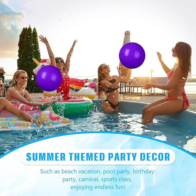 2 Pcs Inflatable Beach Ball 8 inch Swimming Pool Balls Summer