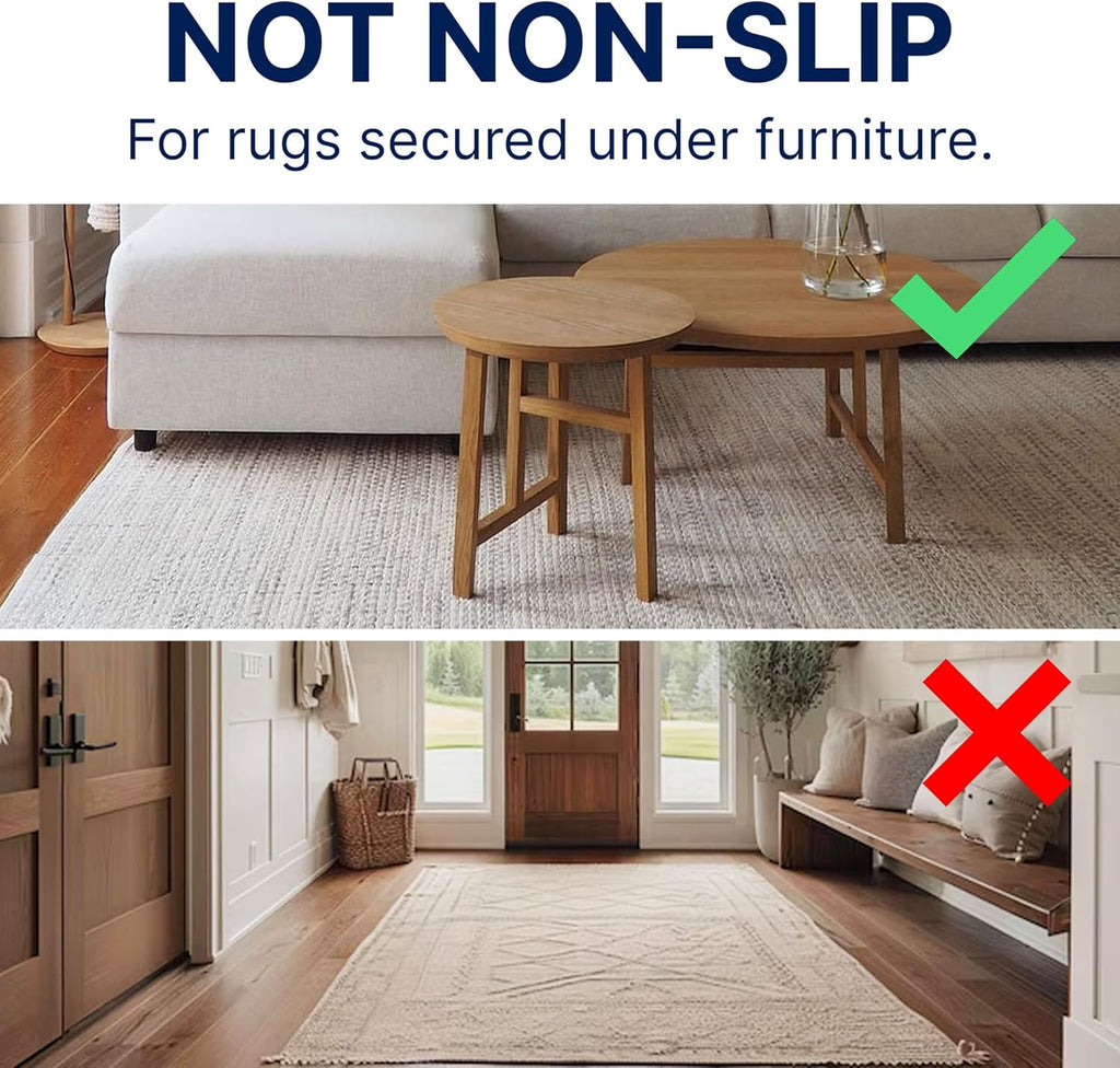 RUGPADUSA - Eco-Plush - 12' Square - 3/8" Thick - 100% Felt - Extra Cushioned Rug Pad - Available in 3 Thicknesses, Many Custom Sizes