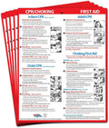 Safety Magnets by ZOCO – CPR & Choking Fridge Magnet (5-Pack) – First Aid Instructions for Infants, Children, & Adults – Heimlich Maneuver Laminated Card 8.5" x 11"