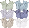 SuperSoft Baby Mittens, Bamboo Viscose Infant Newborn Mittens for Girls Boys No Scratch Gloves 6 Pack