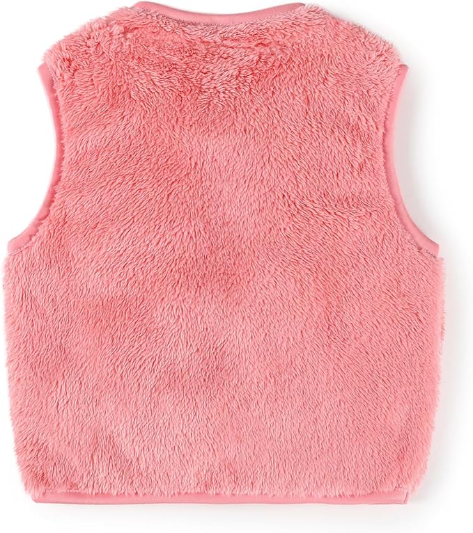 Baby Boys Girls Fleece Vest Zip Up Cute Bear Jackets Fuzzy Fall Winter Warm Clothes Newborn Outwear for Toddler Infant