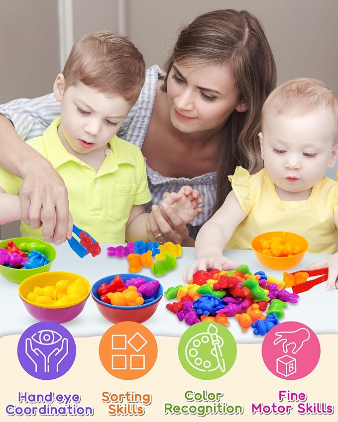 Yetonamr Counting Dinosaurs Montessori Toys for 3 4 5 Years Old Boys Girls, Toddler Preschool Learning Activities Toy for Kids Ages 3-5, 4-8, Birthday Gifts Sensory Toys