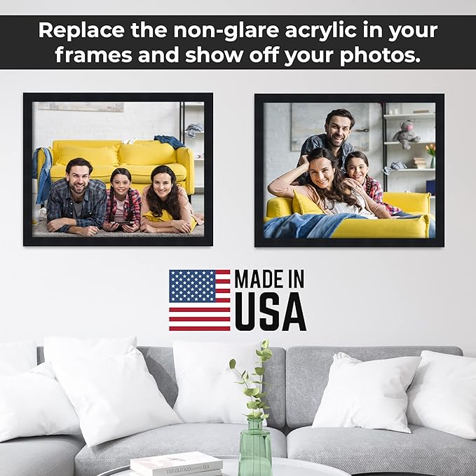 Non-Glare Acrylic Replacement for 30x40 Picture Frame, Replacement Plexiglass for 30x40 Photo Frame, UV-Resistant Non-Glare Acrylic Cover Sheet