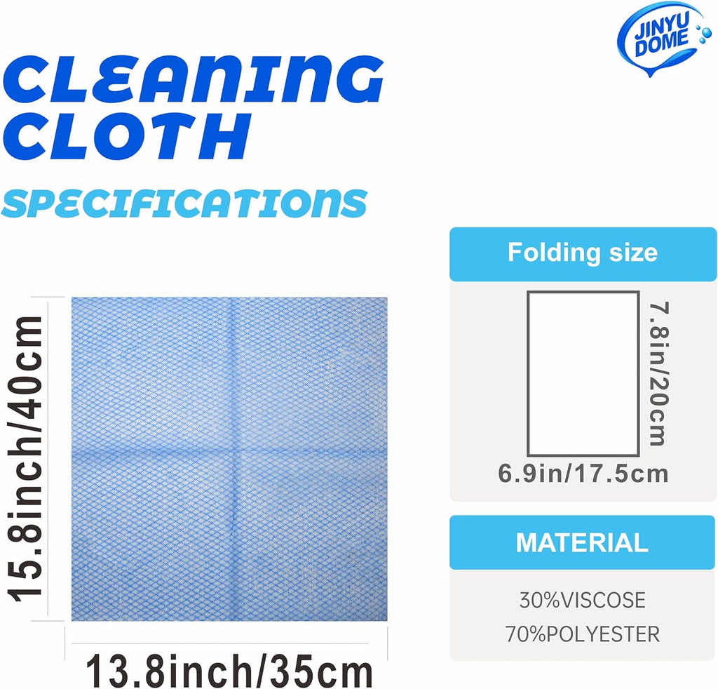 Reusable J Cloths, Disposable Kitchen Cleaning Cloths Dish Towels Dish Cloth Reusable Cloths for Kitchen, Bathroom, Household Cleaning (Blue & Green 100 Pack)