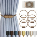 Magnetic Curtain Tiebacks 6 Pack Khaki Curtain Rope Tieback Curtain Holders for Drapes Modern Tie Backs Decorative Curtain Holdbacks
