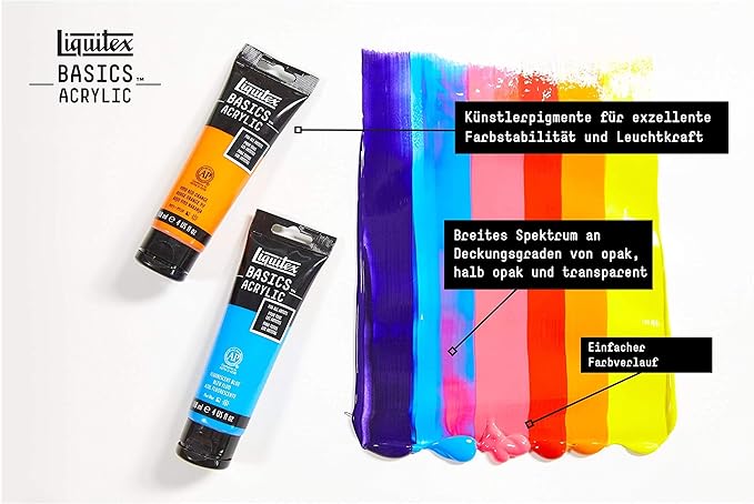 Liquitex BASICS Acrylic Paint, 118ml (4-oz) Tube, Fluorescent Pink