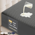 OhGeni 100% Waterproof Mattress Protector, King-Gray Size Mattress Pad, Fits 6"-20" Mattresses with Deep Pocket, Cooling, Breathable Fitted Sheets, Soft Bed Cover, Noiseless, Machine Washable