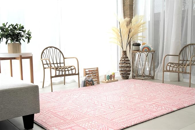 Cushmat Stylish Reversible Foam Play Mat (Large, Explorer - Ash Rose) - Soft, Waterproof, Durable Play mat for Infants, Babies, Toddler, Kids & Grownup - 6.5ft x 4.5ft
