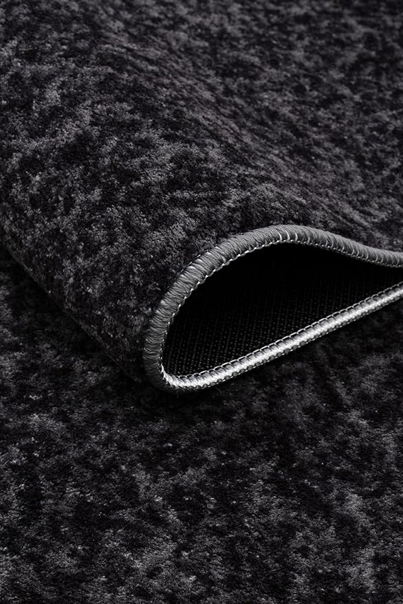 Non-Slip Washable 5x7 Area Rugs for Living Room Bedroom, Ultra Soft Bedside Rug, Indoor Floor Carpet for Kids Girls and Boys, Dorms, Nursery Rooms, Non-Skid Area Rug, Abstract Anthracite, 5' x 7'