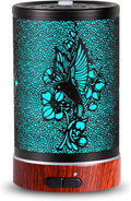 Essential Oils Diffuser,Aromatherapy Diffuser,Birthday Gifts for Women Mom Grandma,Metal Cool Mist Humidifier with 7 Colors Lights Waterless Auto Off Air Diffusers (A-Hummingbird)