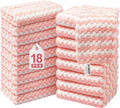 JOYMOOP Microfiber Cleaning Cloths – 18 Pack, 10" x 10", Pink – Reusable, Lint-Free, Super Absorbent Towels for Kitchen, Car, and Household Cleaning