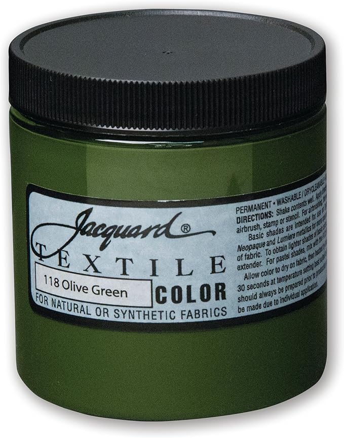 Jacquard Textile Color Paint, Olive Green